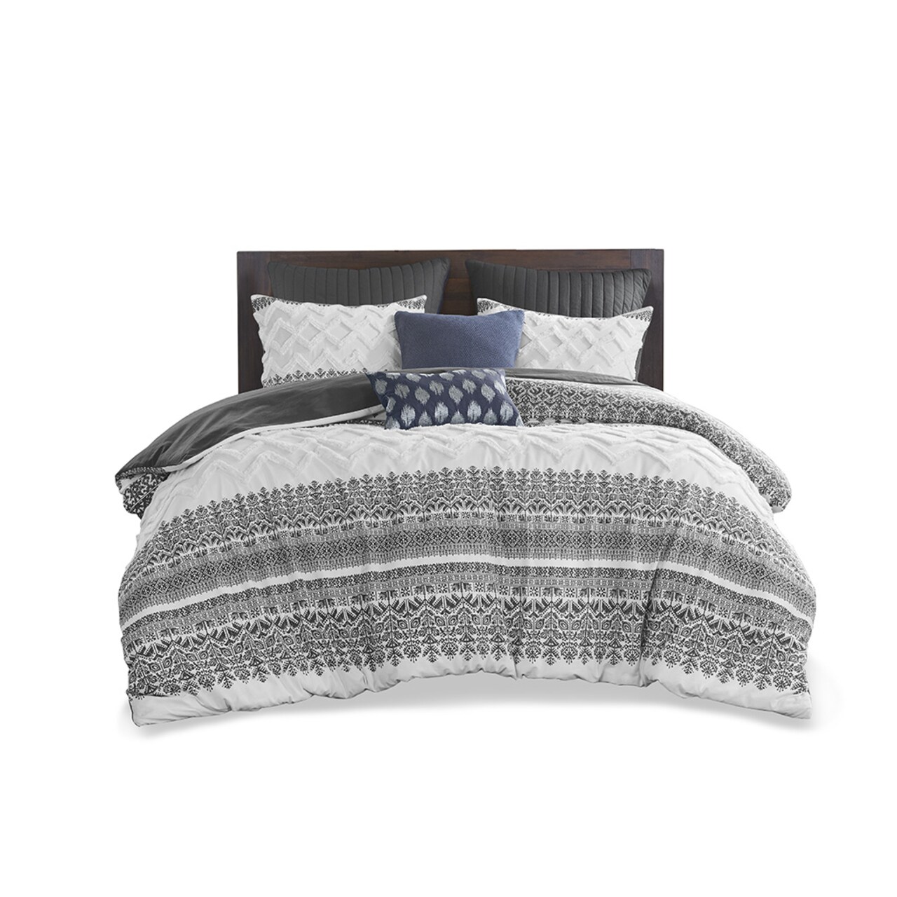 Gracie Mills Robbins 3-Piece Cotton Comforter Set With Chenille Tufting - Grace-12889